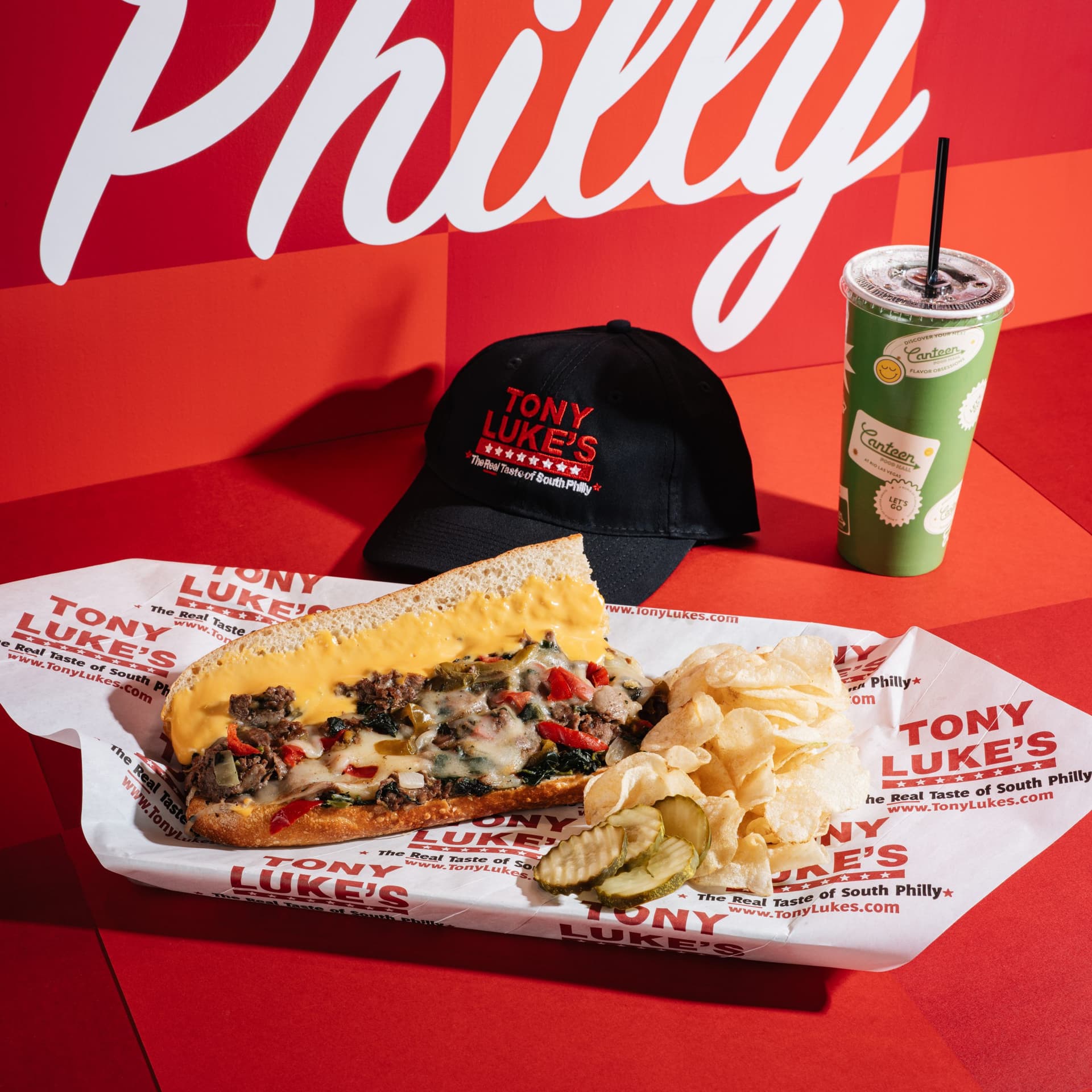 Cheesesteak at Tony Luke's inside Canteen Food Hall at Rio Las Vegas