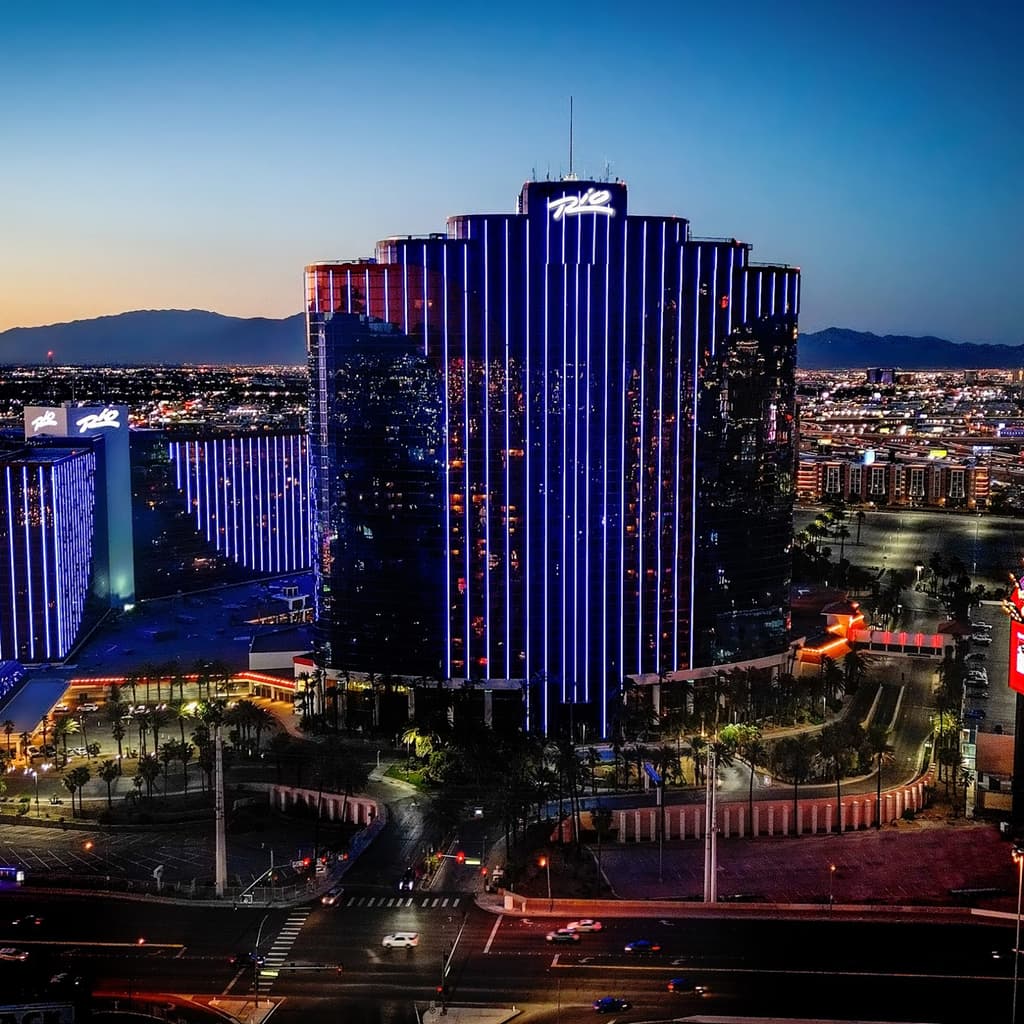 Rio Las Vegas Exterior Building Lights